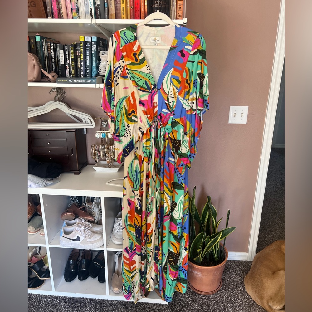 Palm Away Women’s Floral Kimono Dress